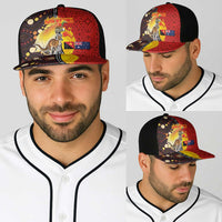 Australia and Papua New Guinea Together Baseball Net Cap Bird-of-paradise and Kangaroo with Oro Tapa and Aboriginal Art Motifs - Polynesian Pride