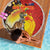 Australia and Papua New Guinea Together Beach Blanket Bird-of-paradise and Kangaroo with Oro Tapa and Aboriginal Art Motifs - Polynesian Pride