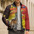 Australia and Papua New Guinea Together Bomber Puffer Jacket Bird-of-paradise and Kangaroo with Oro Tapa and Aboriginal Art Motifs - Polynesian Pride