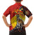Australia and Papua New Guinea Together Family Matching Off Shoulder Maxi Dress and Hawaiian Shirt Bird-of-paradise and Kangaroo with Oro Tapa and Aboriginal Art Motifs - Polynesian Pride