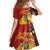 Australia and Papua New Guinea Together Family Matching Off Shoulder Maxi Dress and Hawaiian Shirt Bird-of-paradise and Kangaroo with Oro Tapa and Aboriginal Art Motifs - Polynesian Pride