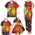 Australia and Papua New Guinea Together Family Matching Tank Maxi Dress and Hawaiian Shirt Bird-of-paradise and Kangaroo with Oro Tapa and Aboriginal Art Motifs - Polynesian Pride