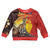 Australia and Papua New Guinea Together Kid Ugly Christmas Sweater Bird-of-paradise and Kangaroo with Oro Tapa and Aboriginal Art Motifs - Polynesian Pride