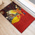 Australia and Papua New Guinea Together Rubber Doormat Bird-of-paradise and Kangaroo with Oro Tapa and Aboriginal Art Motifs - Polynesian Pride