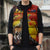 Australia and Papua New Guinea Together Sleeveless Puffer Jacket Bird-of-paradise and Kangaroo with Oro Tapa and Aboriginal Art Motifs - Polynesian Pride