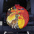 Australia and Papua New Guinea Together Spare Tire Cover Bird-of-paradise and Kangaroo with Oro Tapa and Aboriginal Art Motifs - Polynesian Pride