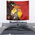 Australia and Papua New Guinea Together Tapestry Bird-of-paradise and Kangaroo with Oro Tapa and Aboriginal Art Motifs - Polynesian Pride