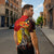 Australia and Papua New Guinea Together Zipper Polo Shirt Bird-of-paradise and Kangaroo with Oro Tapa and Aboriginal Art Motifs - Polynesian Pride