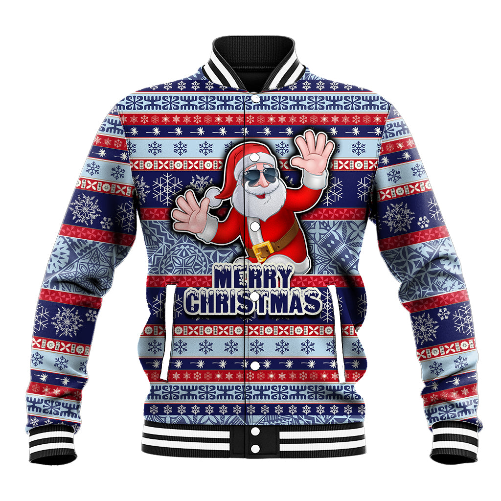 fiji-christmas-baseball-jacket-fijian-santa-and-coat-of-arms-mix-tapa-pattern-striped-style
