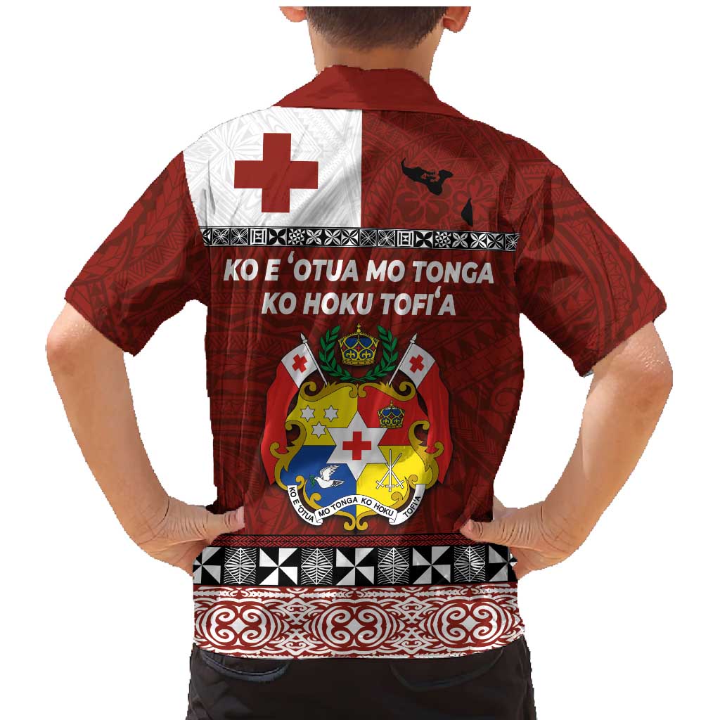 Tongan Culture Family Matching Mermaid Dress and Hawaiian Shirt Ngatu Art Tattoo and Emblem of Tonga LT03 - Polynesian Pride