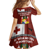 Tongan Culture Family Matching Off The Shoulder Long Sleeve Dress and Hawaiian Shirt Ngatu Art Tattoo and Emblem of Tonga LT03 - Polynesian Pride