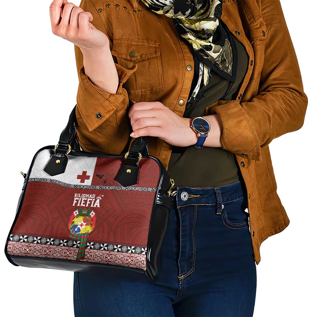 Tongan Christmas Shoulder Handbag Kilisimasi Fiefia with Ngatu Art Tattoo