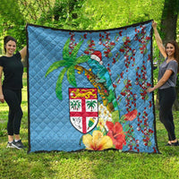 Fijians Iguana Tagimoucia Christmas Quilt Christmas Palm Tree and Hibiscus LT03 - Polynesian Pride