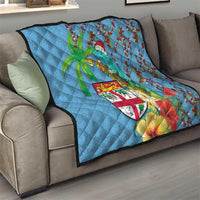 Fijians Iguana Tagimoucia Christmas Quilt Christmas Palm Tree and Hibiscus LT03 - Polynesian Pride