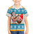 Hawaii Mele Kalikimaka Kid Hawaiian Shirt Funny Santa and Coconut Mix Kakau Pattern LT03 Kid Blue - Polynesian Pride