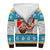 Hawaii Mele Kalikimaka Sherpa Hoodie Funny Santa and Coconut Mix Kakau Pattern LT03 - Polynesian Pride
