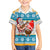 Custom Hawaii Mele Kalikimaka Family Matching Off Shoulder Maxi Dress and Hawaiian Shirt Funny Santa and Coconut Mix Kakau Pattern LT03 Son's Shirt Blue - Polynesian Pride