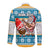 Custom Hawaii Mele Kalikimaka Long Sleeve Button Shirt Funny Santa and Coconut Mix Kakau Pattern LT03 - Polynesian Pride