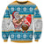 Custom Hawaii Mele Kalikimaka Sweatshirt Funny Santa and Coconut Mix Kakau Pattern LT03 Unisex Blue - Polynesian Pride