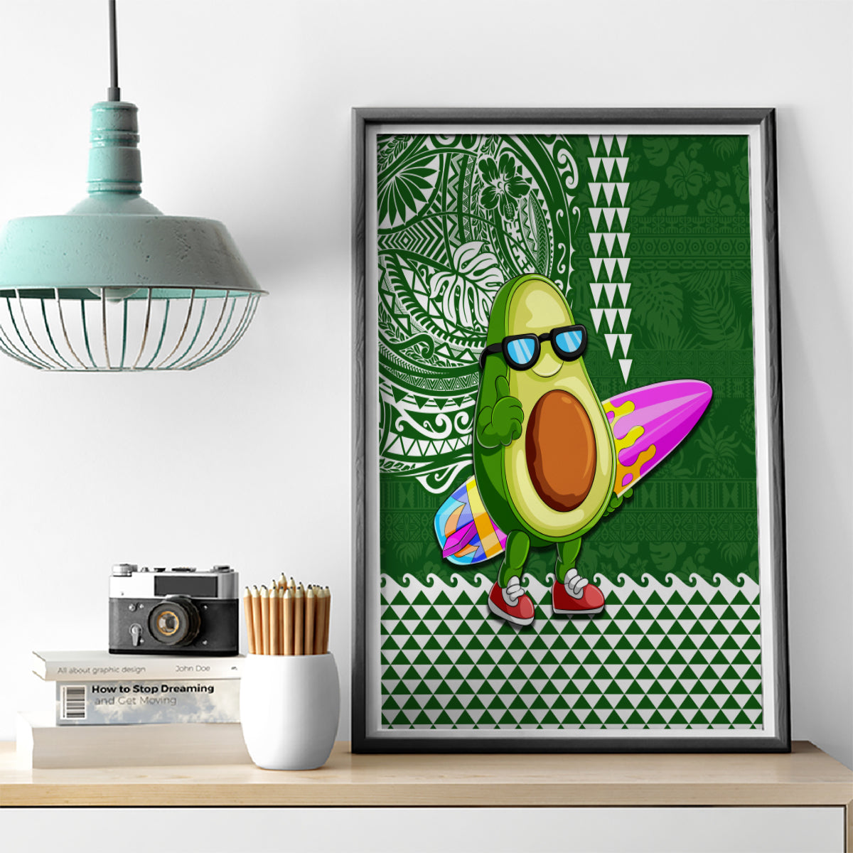 Hawaii Canvas Wall Art Aloha Funny Avocado Mix Kakau Hawaiian Tribal LT03 - Polynesian Pride