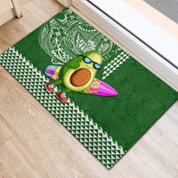 Hawaii Rubber Doormat Aloha Funny Avocado Mix Kakau Hawaiian Tribal LT03 - Polynesian Pride