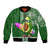 Aloha Avocado Funny Fruits Custom Bomber Jacket Mix Hawaiian Kakau Tribal LT03 Unisex Green - Polynesian Pride