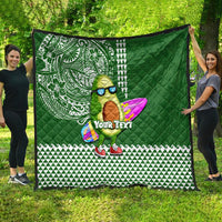 Aloha Avocado Funny Fruits Custom Quilt Mix Hawaiian Kakau Tribal LT03 - Polynesian Pride