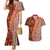 Hawaii Native Tapa Elements and Hibiscus Flowers Couples Matching Mermaid Dress and Hawaiian Shirt LT03 Red - Polynesian Pride