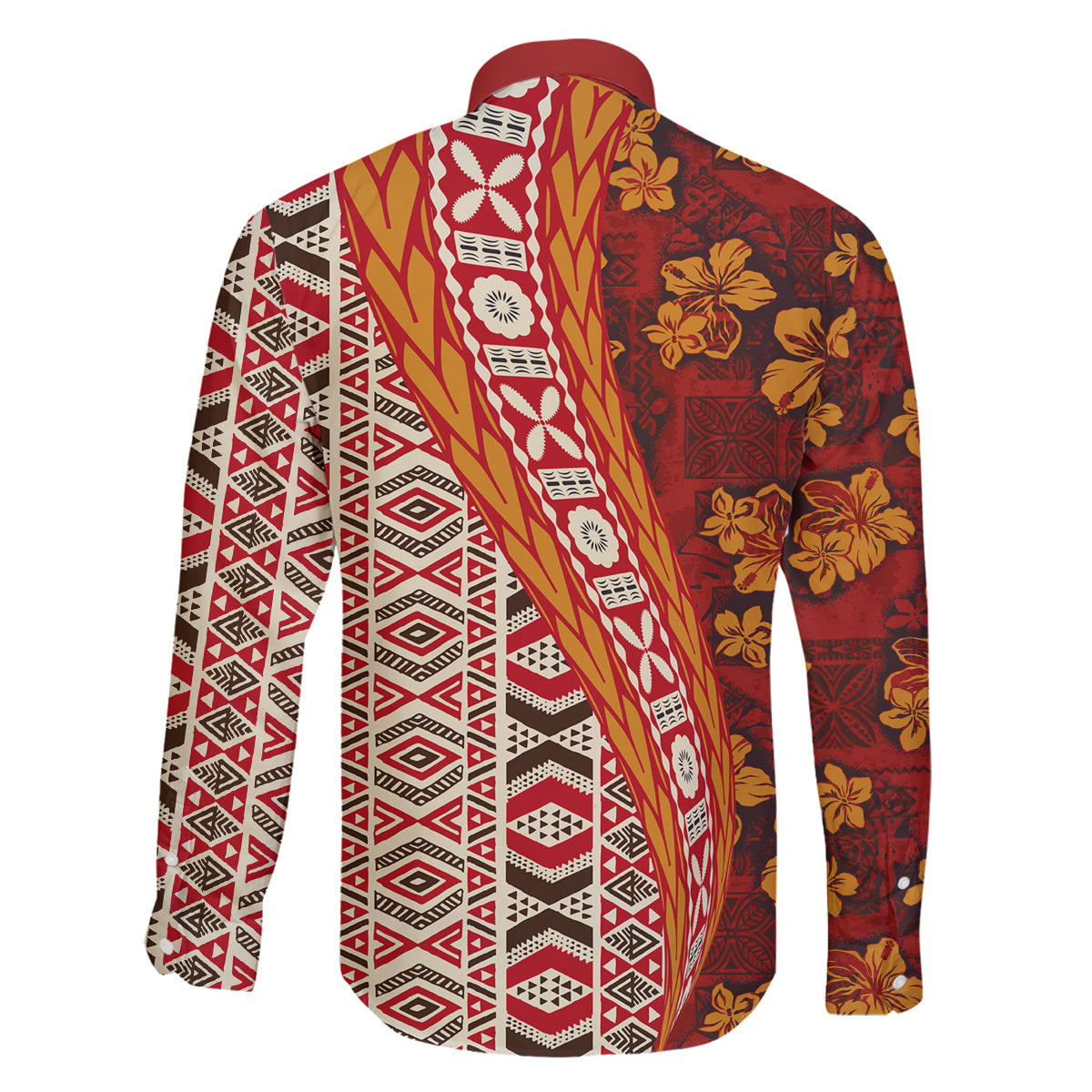 Hawaii Native Tapa Elements and Hibiscus Flowers Family Matching Summer Maxi Dress and Hawaiian Shirt LT03 - Polynesian Pride