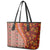 Hawaii Native Tapa Elements and Hibiscus Flowers Leather Tote Bag LT03 - Polynesian Pride
