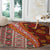 Hawaii Native Tapa Elements and Hibiscus Flowers Round Carpet LT03 - Polynesian Pride