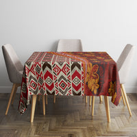 Hawaii Native Tapa Elements and Hibiscus Flowers Tablecloth LT03 - Polynesian Pride
