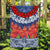 Samoan Tapa Garden Flag Ula Fala and Teuila Flower LT03 Garden Flag Blue - Polynesian Pride