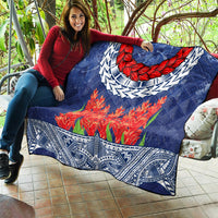 Samoan Tapa Quilt Ula Fala and Teuila Flower LT03 - Polynesian Pride