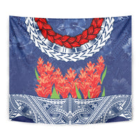 Samoan Tapa Tapestry Ula Fala and Teuila Flower LT03 - Polynesian Pride