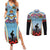 Royal New Zealand Air Force ANZAC Day Couples Matching Summer Maxi Dress and Long Sleeve Button Shirt Te Tauaarangi o Aotearoa LT03 Blue - Polynesian Pride