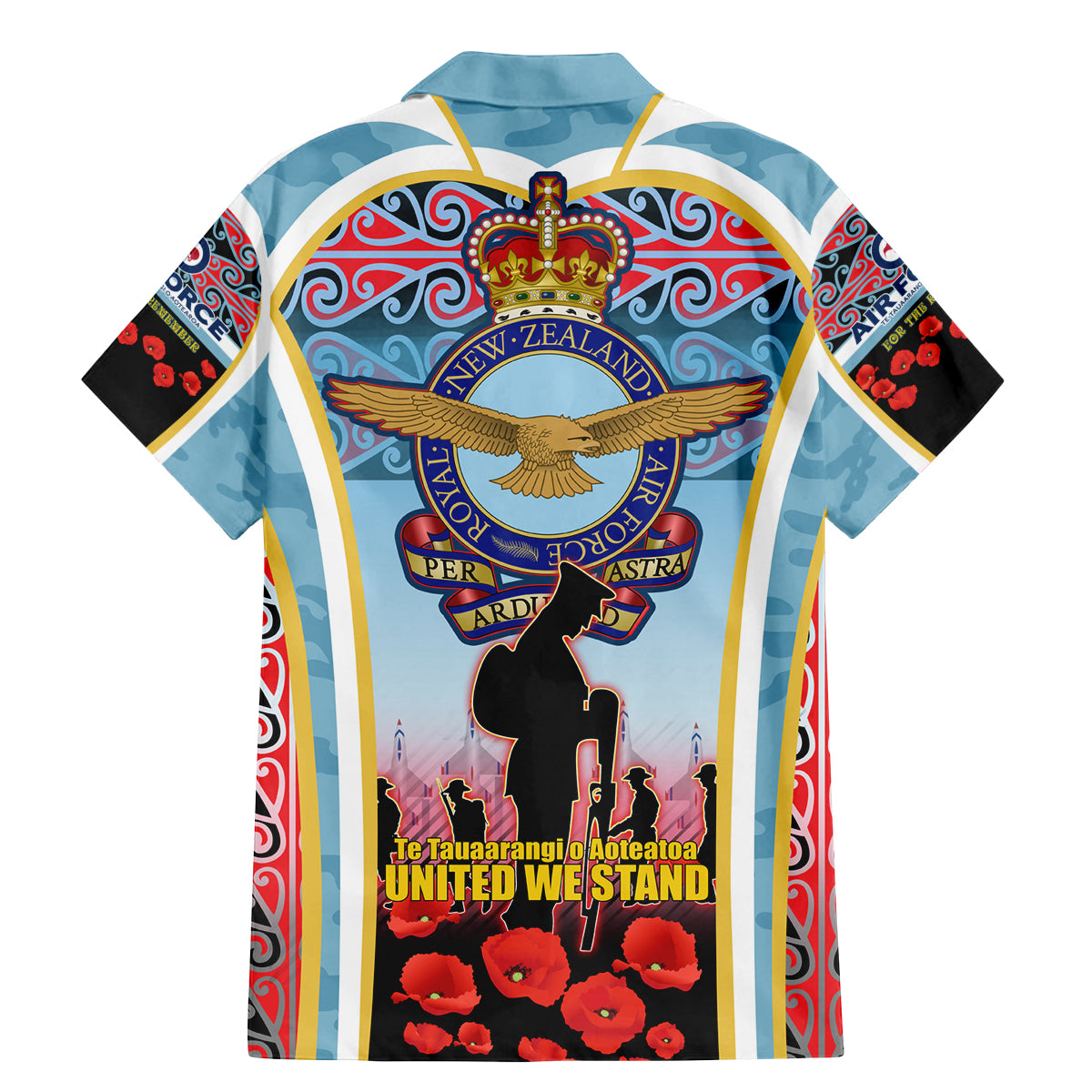 Royal New Zealand Air Force ANZAC Day Family Matching Mermaid Dress and Hawaiian Shirt Te Tauaarangi o Aotearoa LT03 - Polynesian Pride