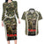 New Zealand and Australia ANZAC Day Couples Matching Long Sleeve Bodycon Dress and Hawaiian Shirt Koala and Kiwi Bird Soldier Gallipoli Camouflage Style LT03 Green - Polynesian Pride