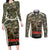 New Zealand and Australia ANZAC Day Couples Matching Long Sleeve Bodycon Dress and Long Sleeve Button Shirt Koala and Kiwi Bird Soldier Gallipoli Camouflage Style LT03 Green - Polynesian Pride