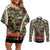 New Zealand and Australia ANZAC Day Couples Matching Off Shoulder Short Dress and Long Sleeve Button Shirt Koala and Kiwi Bird Soldier Gallipoli Camouflage Style LT03 Green - Polynesian Pride