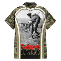 New Zealand and Australia ANZAC Day Family Matching Long Sleeve Bodycon Dress and Hawaiian Shirt Koala and Kiwi Bird Soldier Gallipoli Camouflage Style LT03 - Polynesian Pride