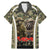 New Zealand and Australia ANZAC Day Family Matching Mermaid Dress and Hawaiian Shirt Koala and Kiwi Bird Soldier Gallipoli Camouflage Style LT03 Dad's Shirt - Short Sleeve Green - Polynesian Pride