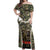 New Zealand and Australia ANZAC Day Off Shoulder Maxi Dress Koala and Kiwi Bird Soldier Gallipoli Camouflage Style LT03 Women Green - Polynesian Pride