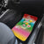Hawaii Aloha Tropical Leaves and Flower Car Mats with Polynesian Art Tattoo Rainbow Color - Polynesian Pride