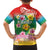 Hawaii Aloha Tropical Leaves and Flower Family Matching Summer Maxi Dress and Hawaiian Shirt with Polynesian Art Tattoo Rainbow Color - Polynesian Pride