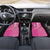 Hawaii Aloha Turtle Hibiscus and Leaves Car Mats with Polynesian and Kakau Tattoos Rose Color - Polynesian Pride