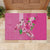 Hawaii Aloha Turtle Hibiscus and Leaves Rubber Doormat with Polynesian and Kakau Tattoos Rose Color - Polynesian Pride