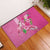 Hawaii Aloha Turtle Hibiscus and Leaves Rubber Doormat with Polynesian and Kakau Tattoos Rose Color - Polynesian Pride