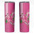 Hawaii Aloha Turtle Hibiscus and Leaves Skinny Tumbler with Polynesian and Kakau Tattoos Rose Color - Polynesian Pride
