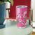 Hawaii Aloha Turtle Hibiscus and Leaves Tumbler Cup with Polynesian and Kakau Tattoos Rose Color - Polynesian Pride